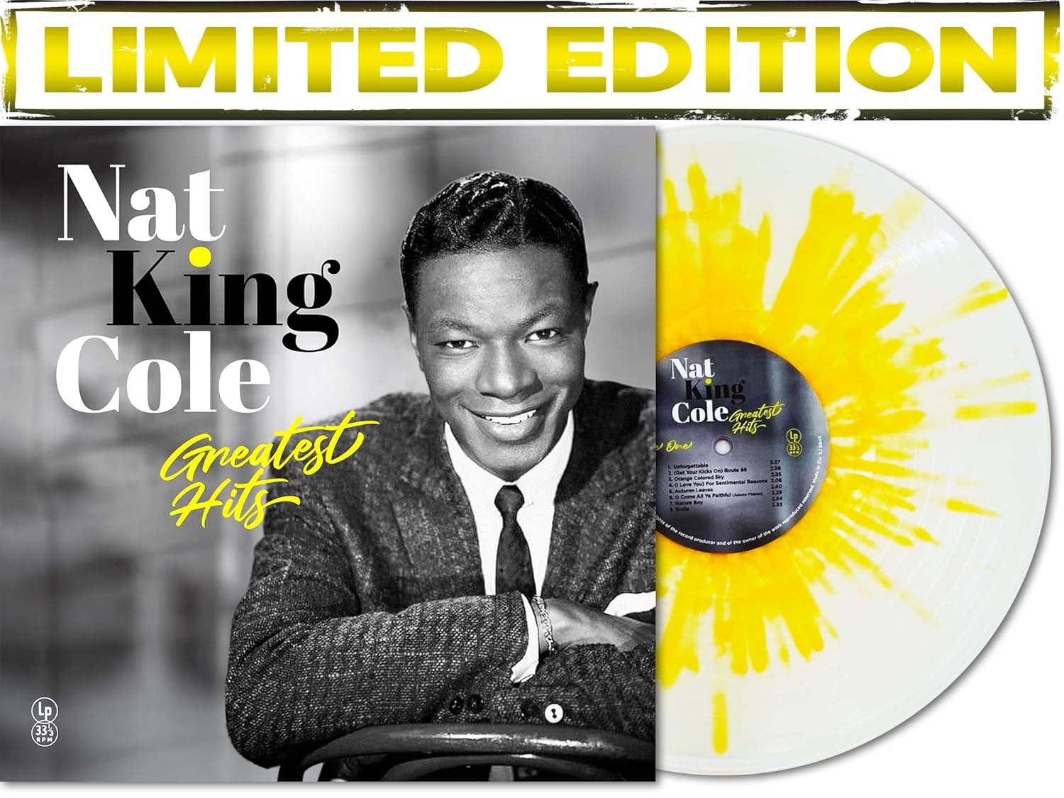 Nat King Cole Greatest Hits - Limited Color Edition - Yellow Splatter LР