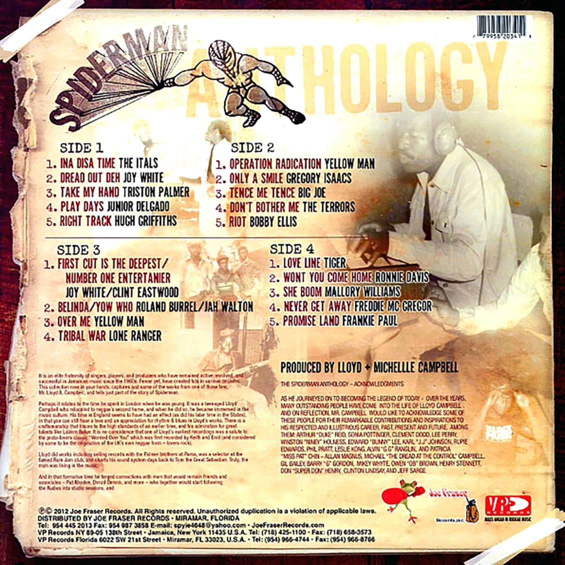 Itals, Triston Palmer, Bobby Ellis, Lone Ranger, Etc. - Spiderman Anthology: Classics Fron The Vault (2xLP)
