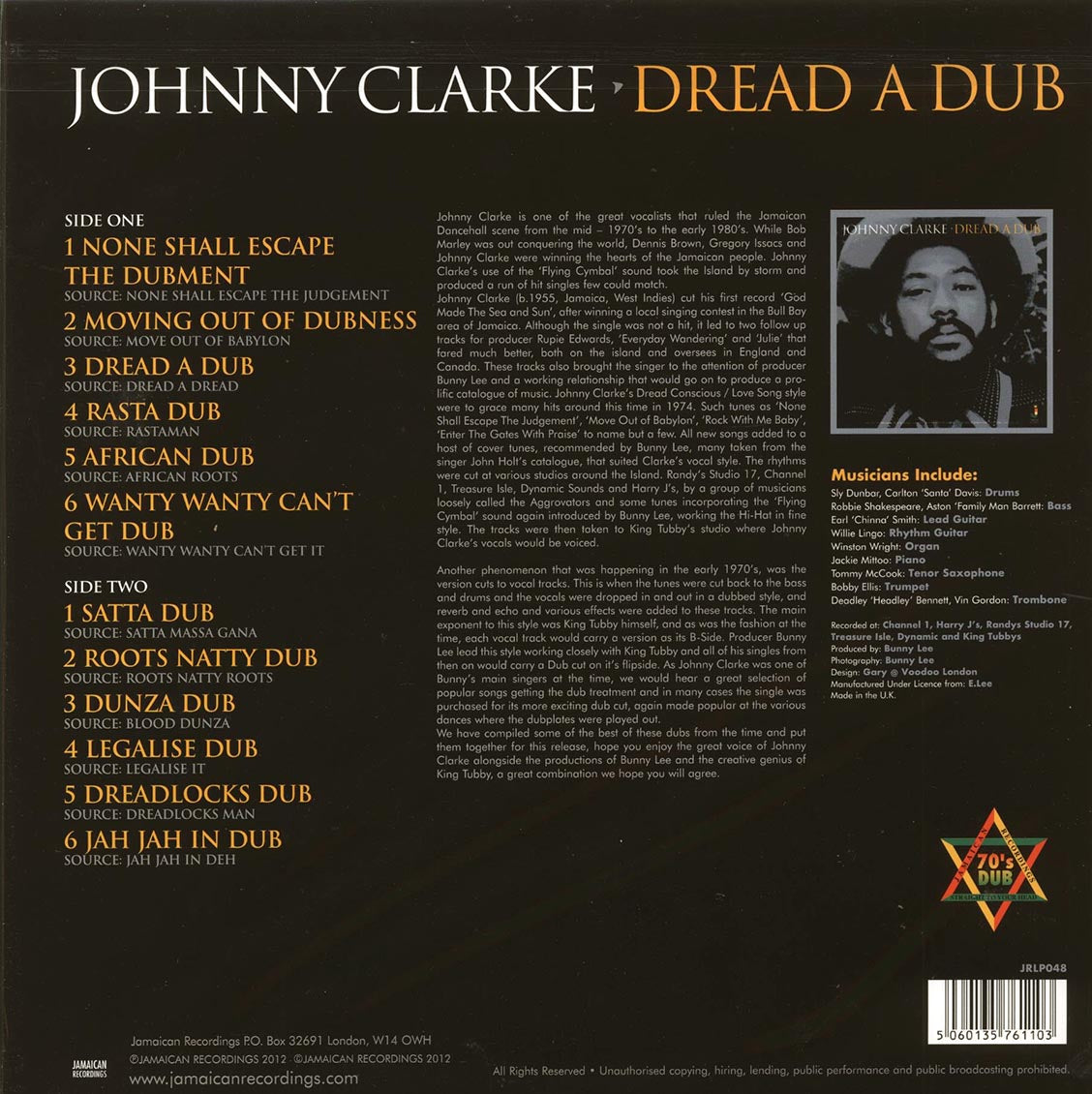 Johnny Clarke - Dread A Dub (180g)