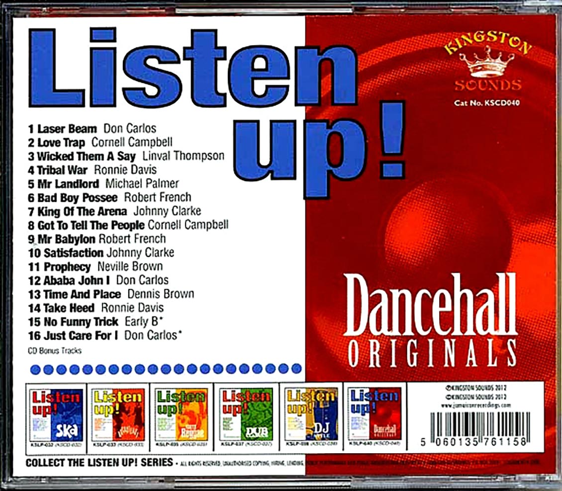 Don Carlos, Johnny Clarke, Linval Thompson, Cornell Campbell, Etc. - Listen Up: Dancehall