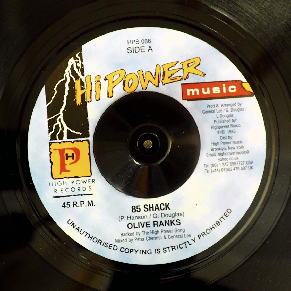 Olive Ranks - 85 Shack  /  Version (rhythm: "Sleng Teng")
