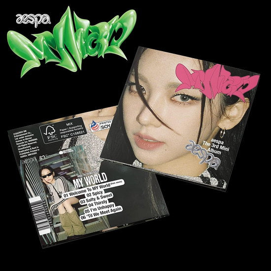 AESPA - MY WORLD: THE 3RD MINI ALBUM - POSTER VER. (KARINA COVER)