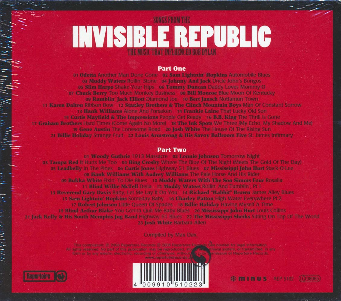 Various - Songs From The Invisible Republic: The Music That Influenced Bob Dylan (2xCD)