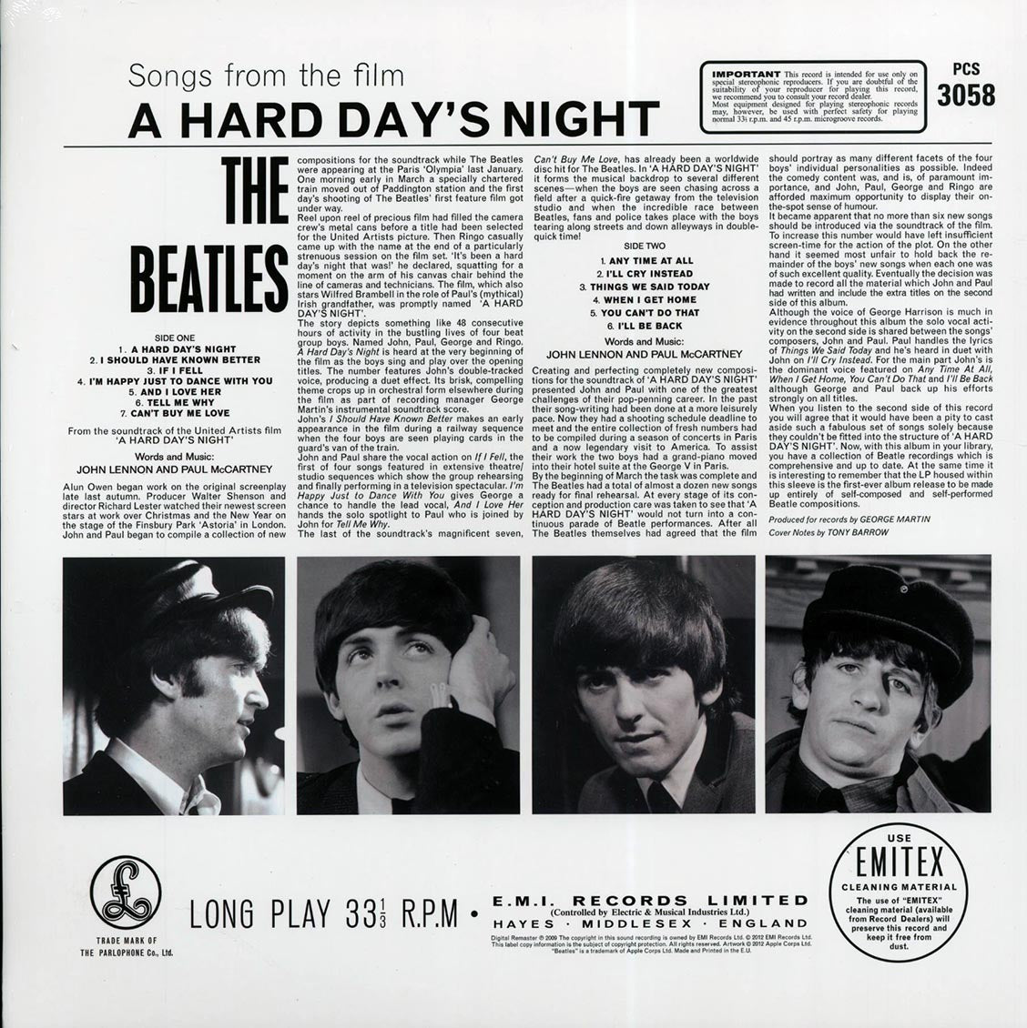 The Beatles - A Hard Day's Night (stereo) (180g)