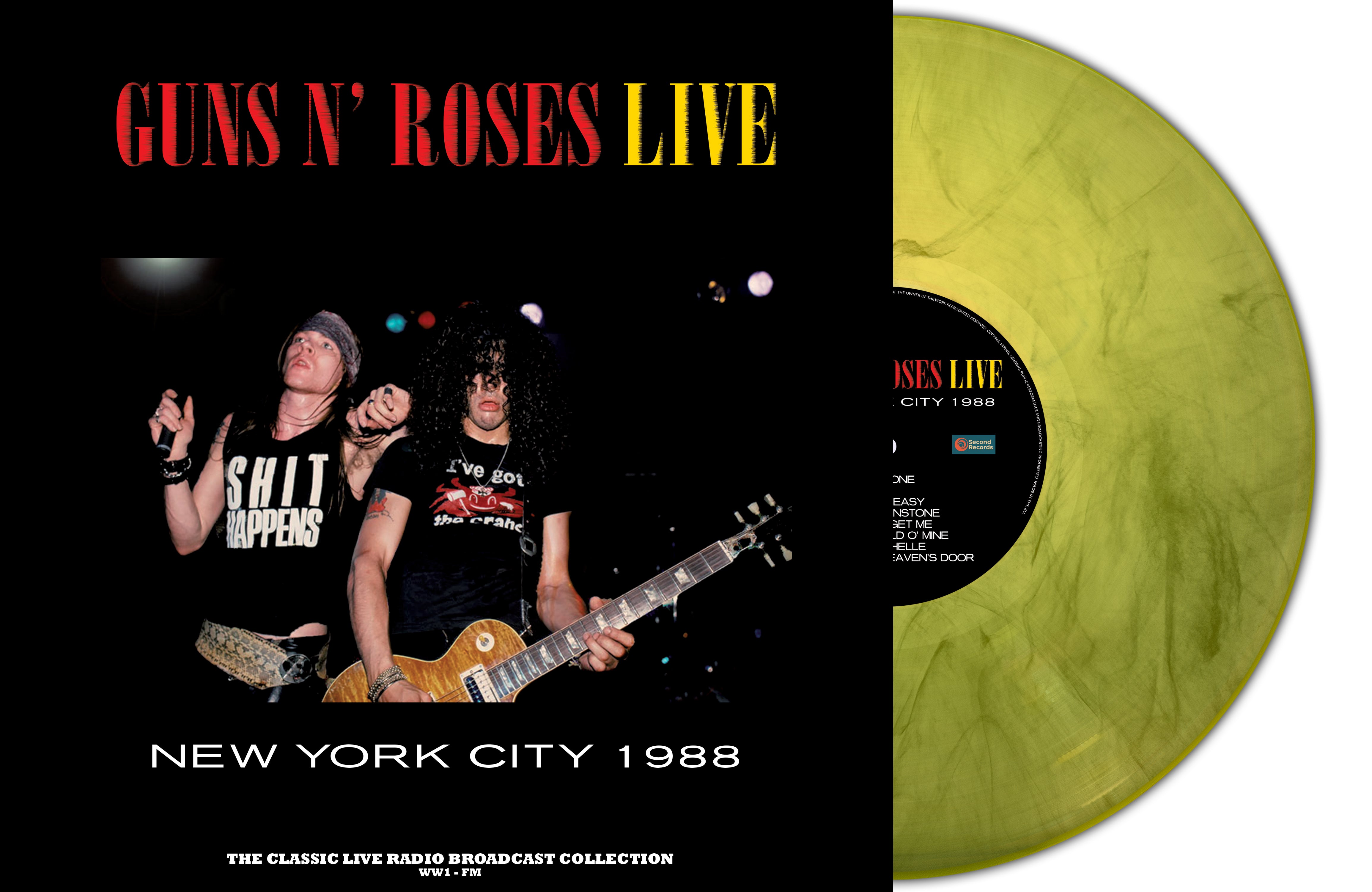 Guns N’ Roses – Live In New York City 1988 (Yellow Marble Vinyl)