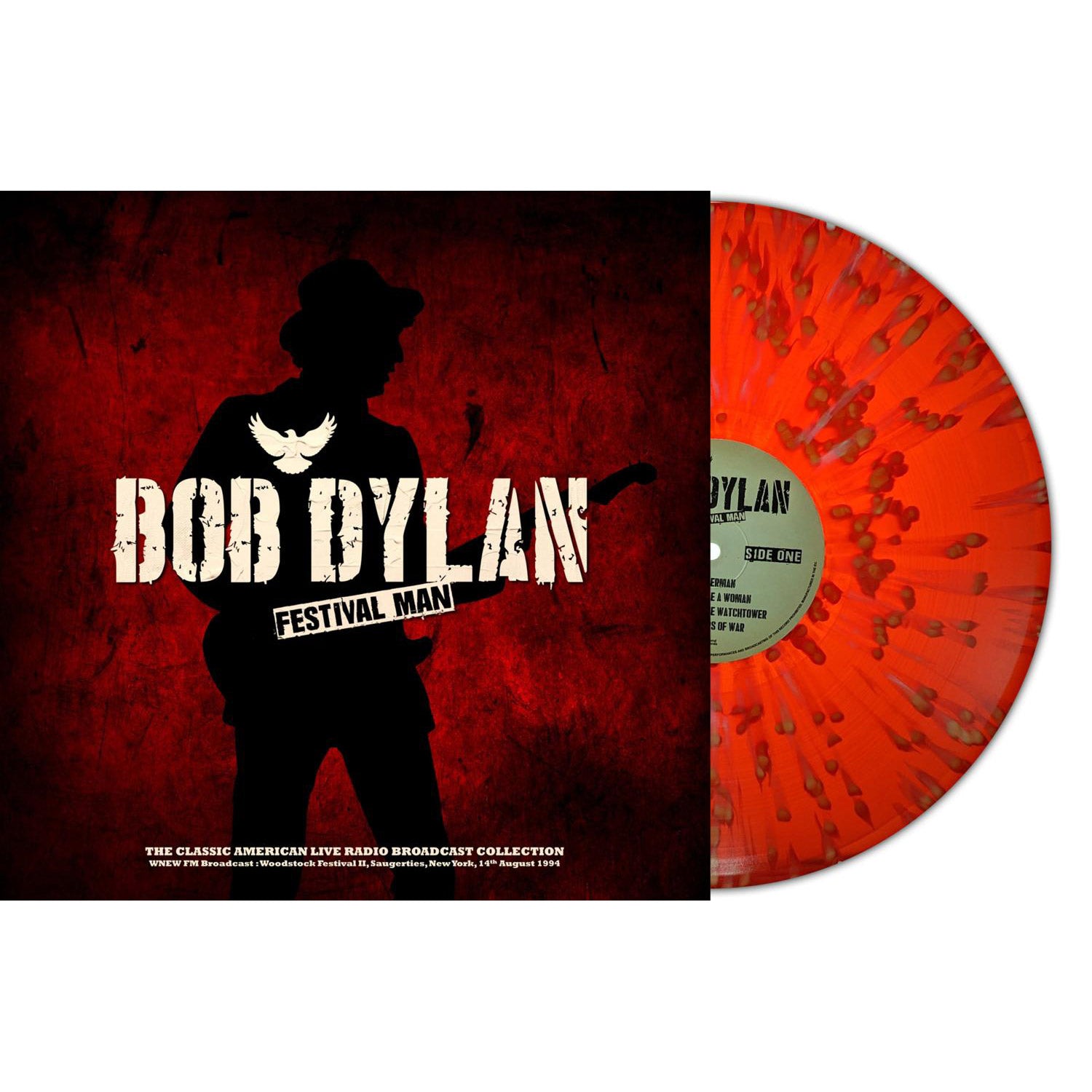 Bob Dylan – Festival Man – Woodstock Festival II 1994 (Red/White Splatter Vinyl)