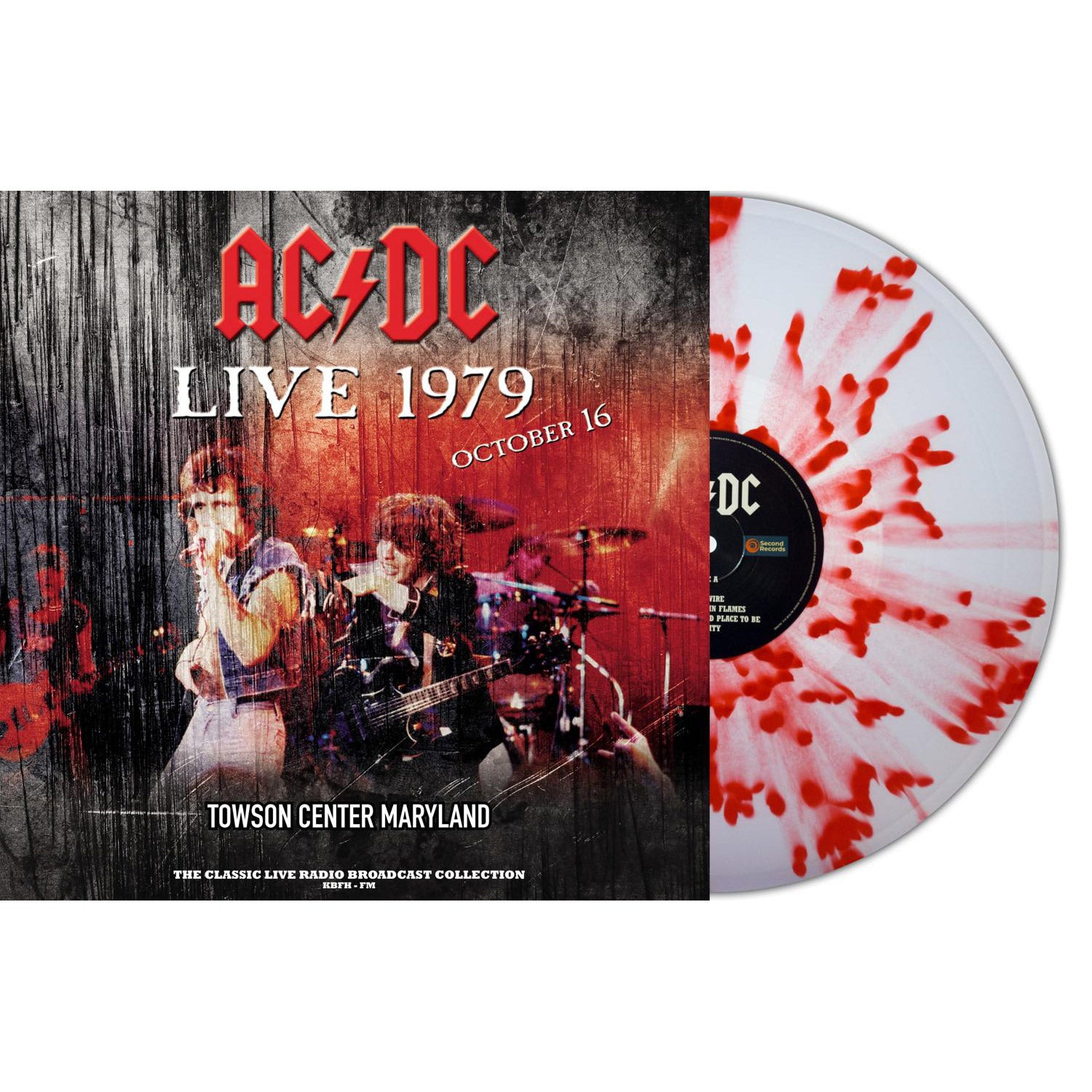 AC/DC – Live At Towson Center 1979 (Clear/Red Splatter Vinyl)