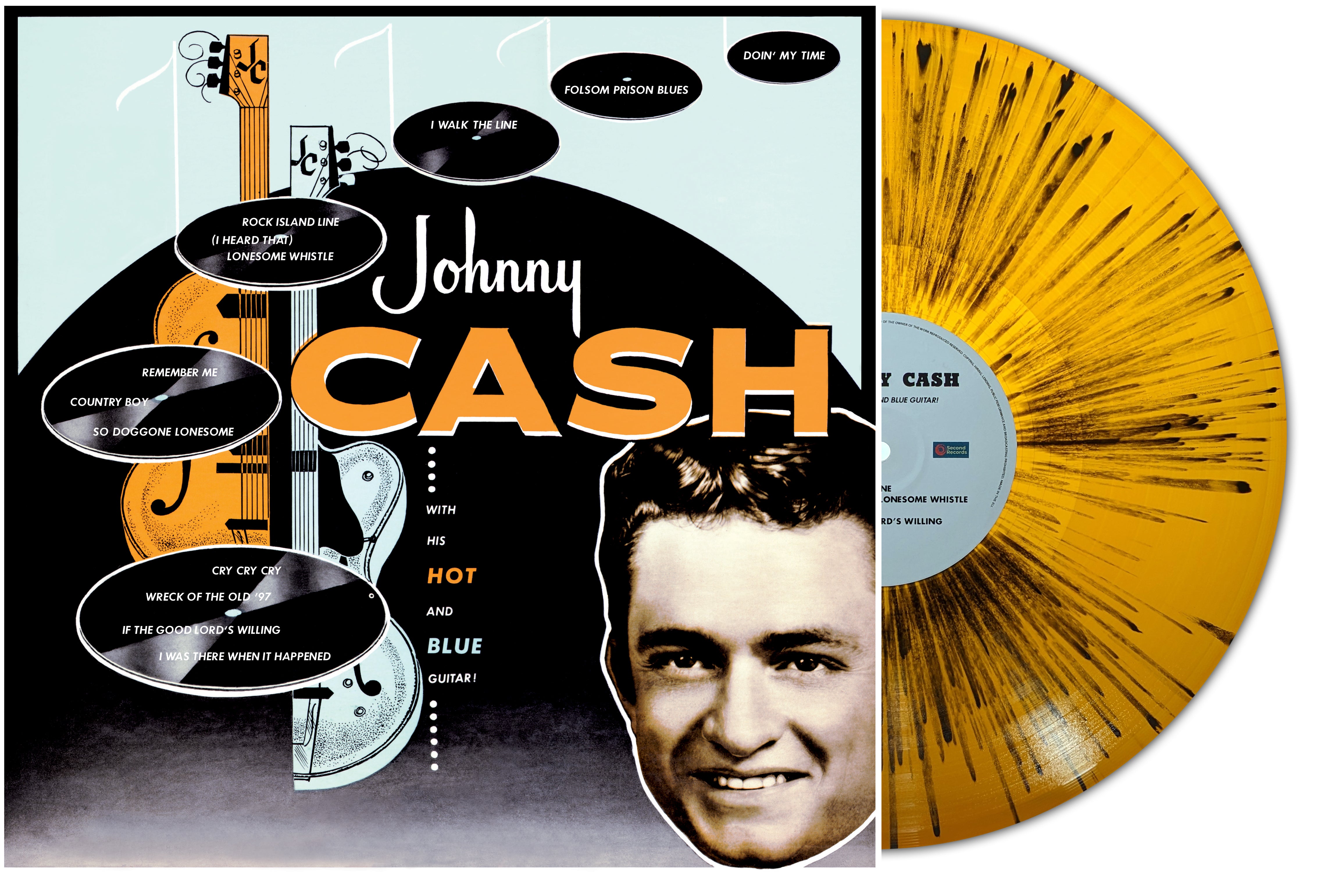 Johnny Cash – With His Hot And Blue Guitar (Orange/Black Spatter Vinyl)