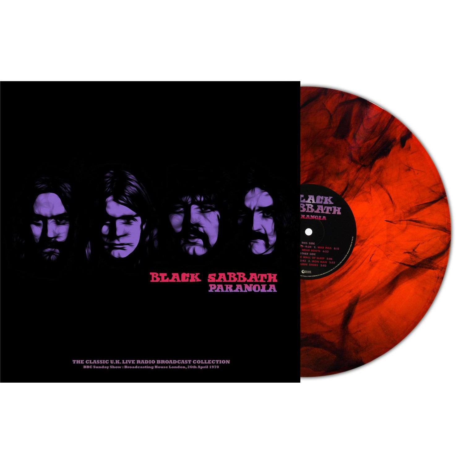 Black Sabbath – Paranoia – BBC Sunday Show, London 1970 (Red Marble Vinyl)