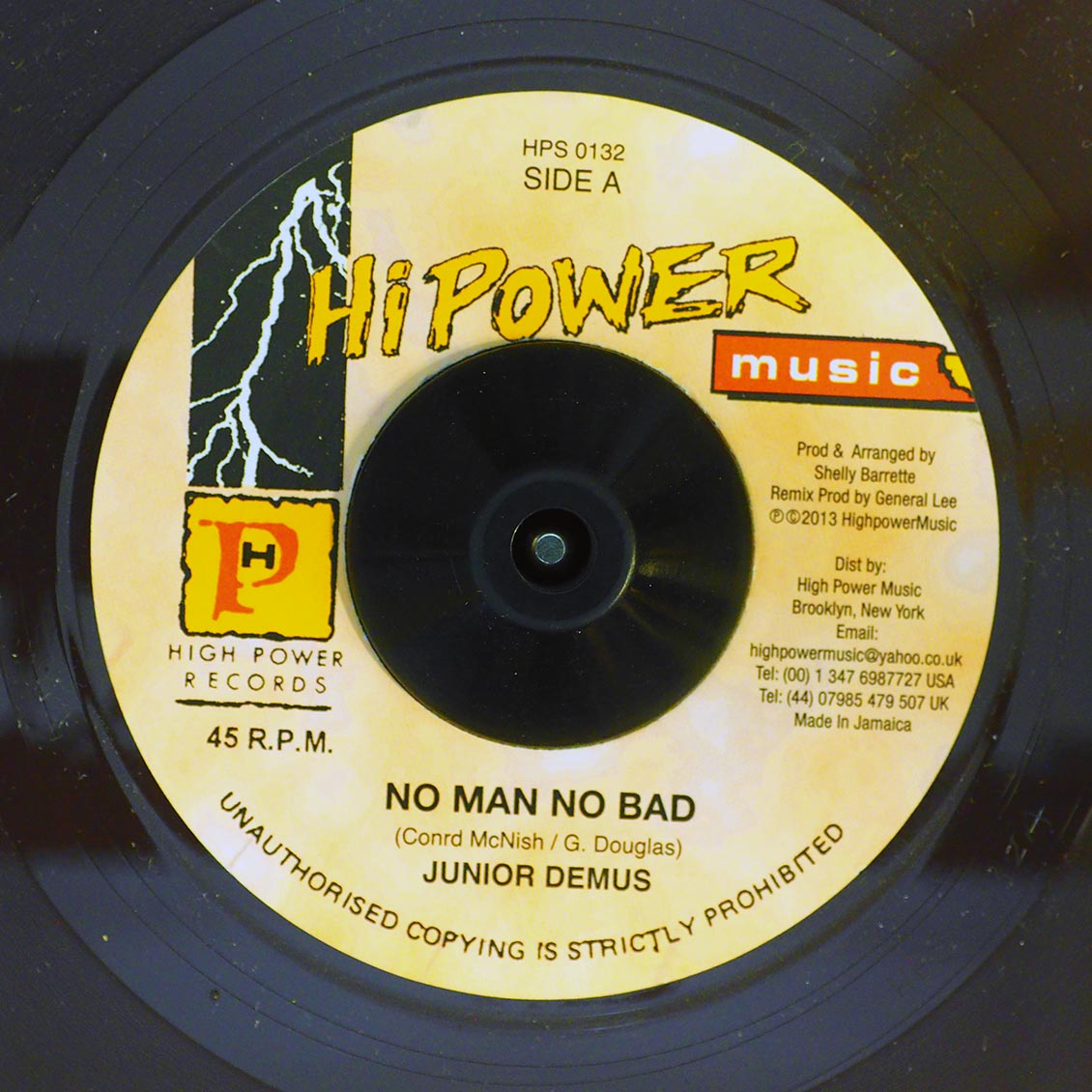 Jr. Demus - No Man No Bad  /  Version (rhythm: "Ba Ba Boom") (colored vinyl)