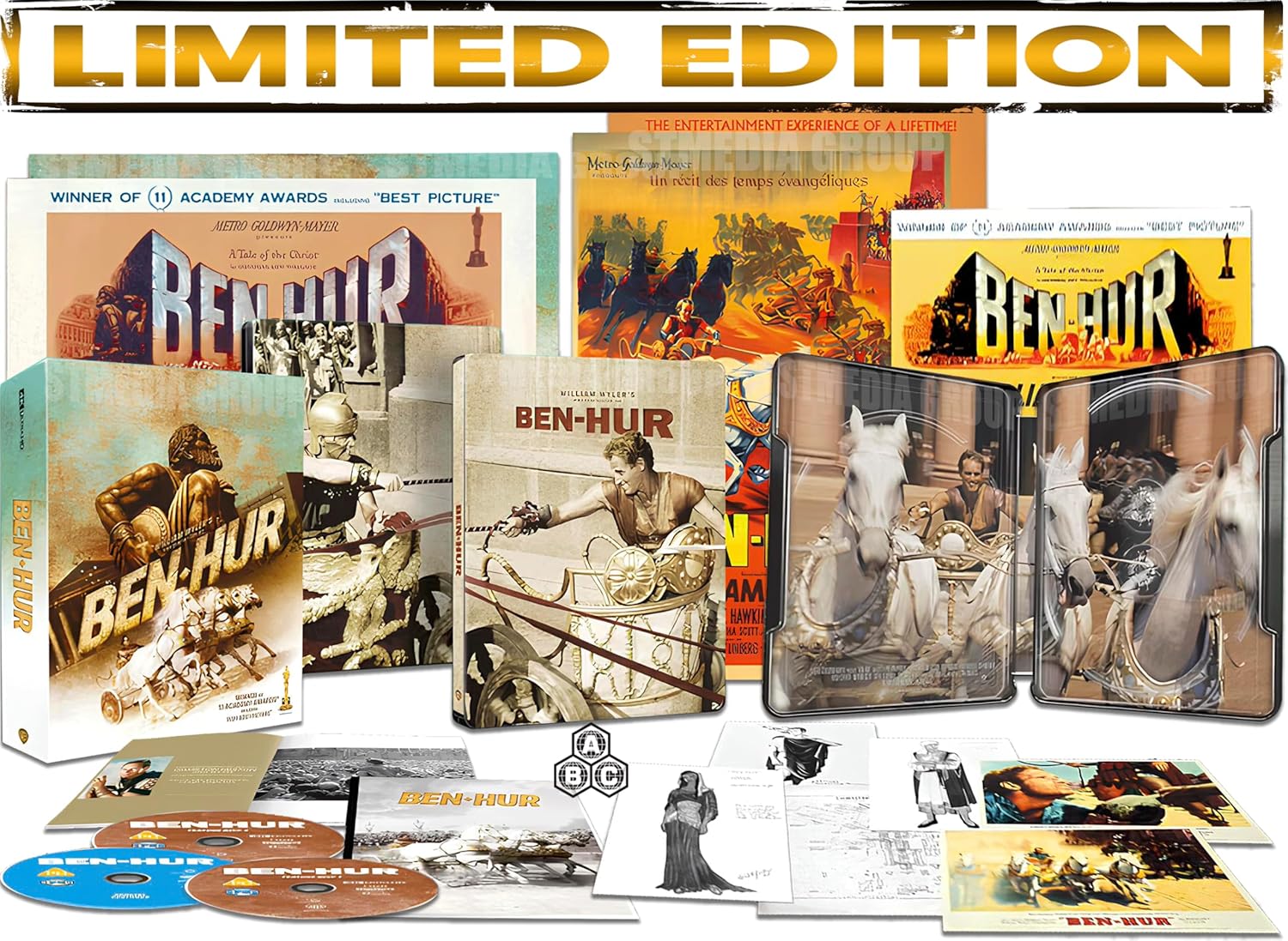 Ben-Hur (Limited Collector's Edition, Steelbook) [1959] [4K UHD + Blu-ray] [Re