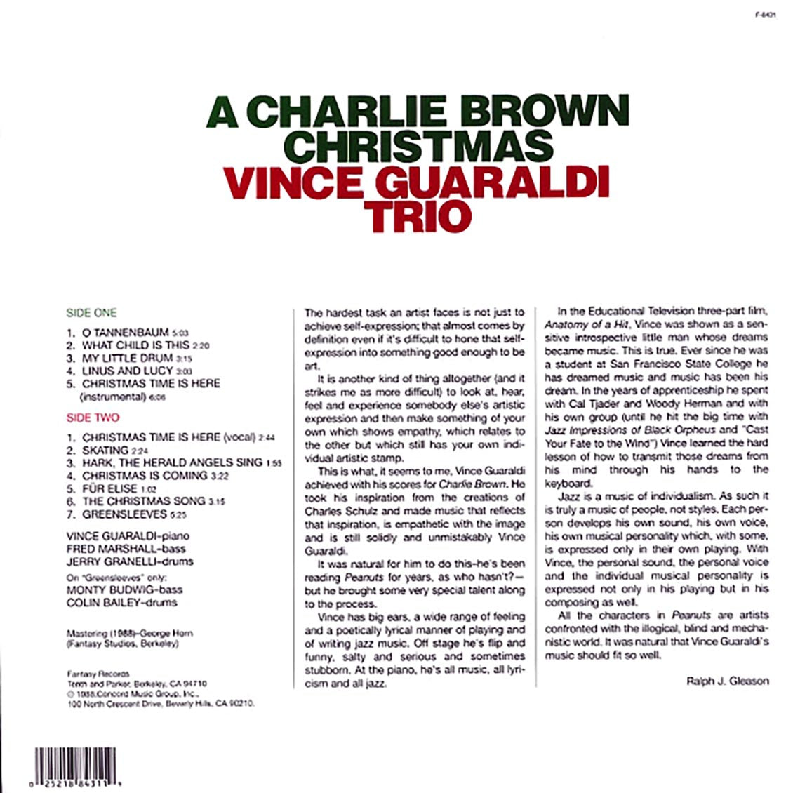 Vince Guaraldi Trio - A Charlie Brown Christmas (colored vinyl)