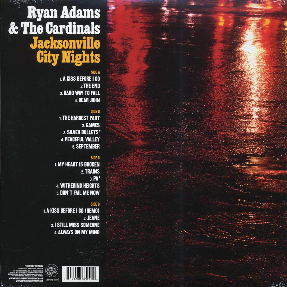 Ryan Adams - Jacksonville City Nights (2xLP) (180g) (audiophile) (pallas press)