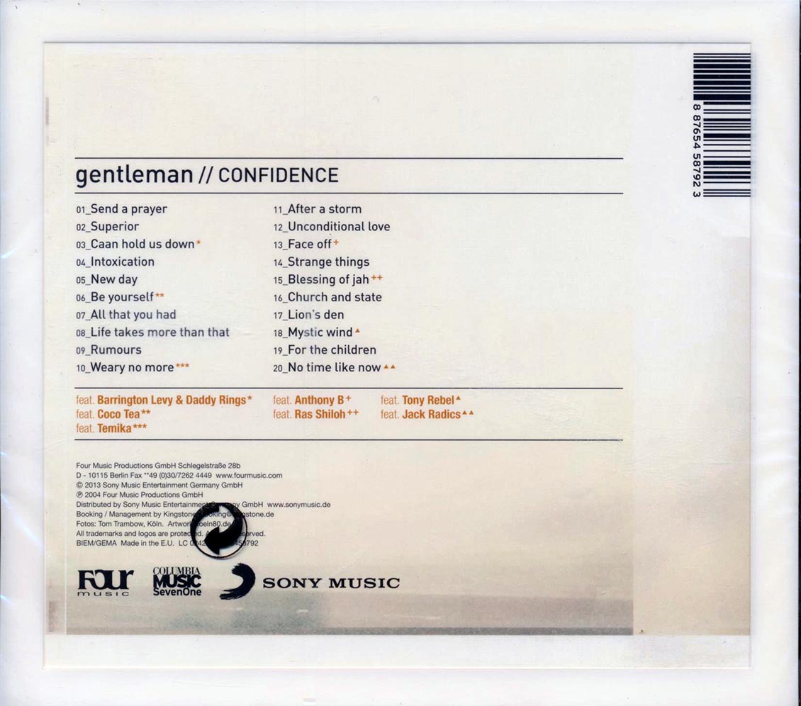 Gentleman - Confidence (20 tracks)
