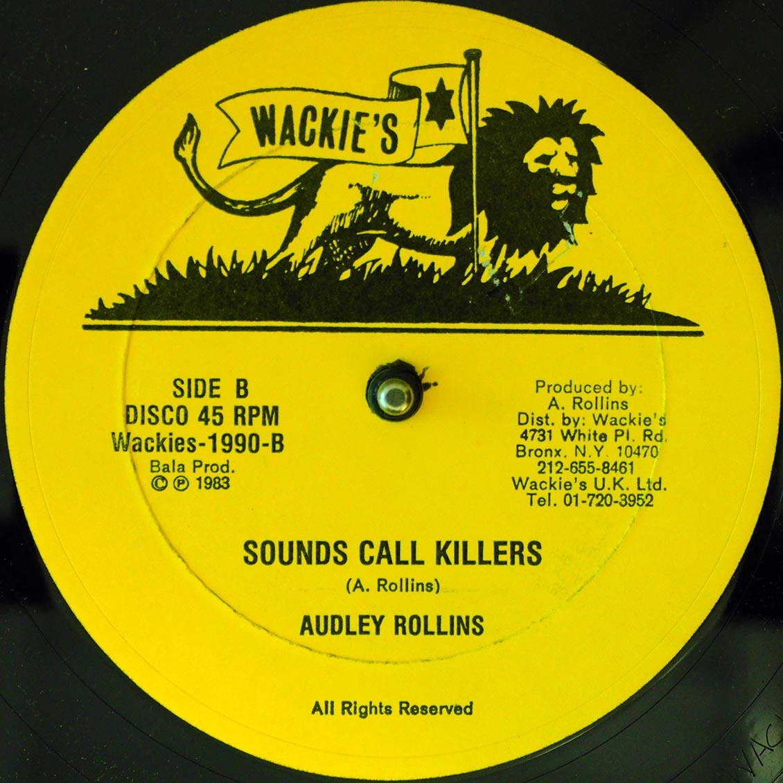 Audley Rollins - All I Want (Extended Mix)  /  Audley Rollins, Wackie's Rhythm Force - Sounds Called Killer (Version) (orig. press)