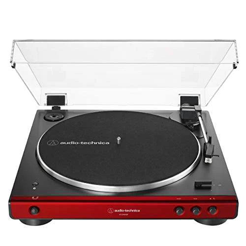 AT-LP60XBT-RD Fully Automatic Belt-Drive Stereo Turntable, Red/Black