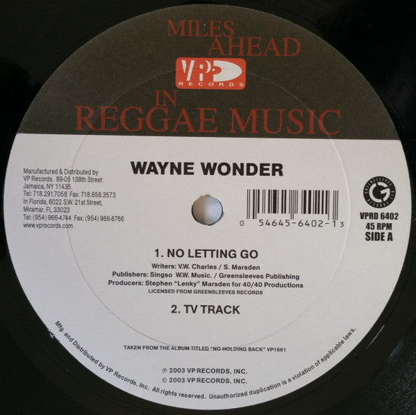 WONDER,WAYNE - NO LETTING GO