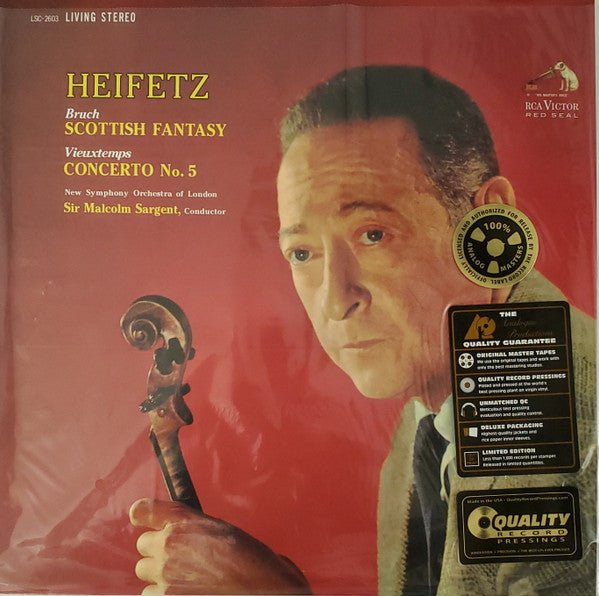 HEIFETZ; SIR MALCOLM SARGENT - BRUCH: SCOTTISH FANTASY / VIEUXTEMPS: CONCERTO NO. 5