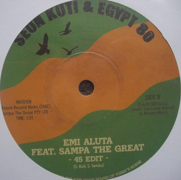 KUTI,SEUN; EGYPT 80 & SAMPA THE GREAT - EMI ALUTA ZAMROCK REMIX / EMI ALUTA 45 EDIT (TRANSPARENT 7INCH)