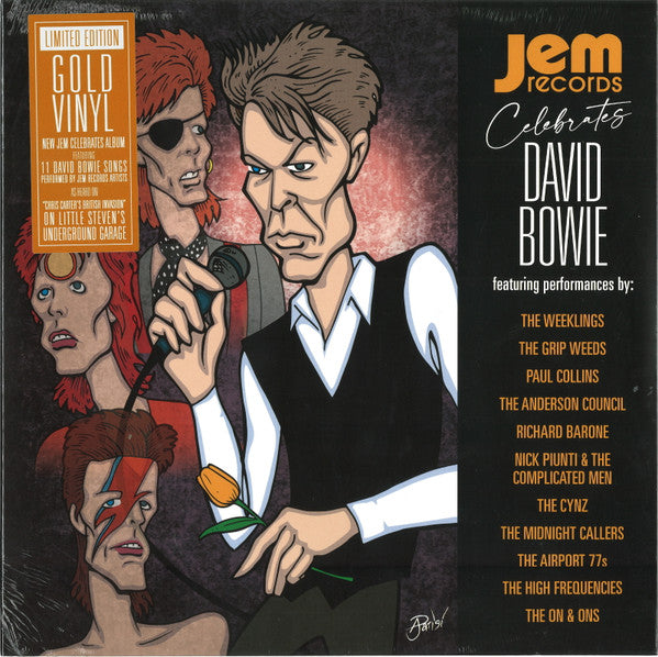 VARIOUS ARTISTS - JEM RECORDS CELEBRATES DAVID BOWIE (GOLD VINYL)