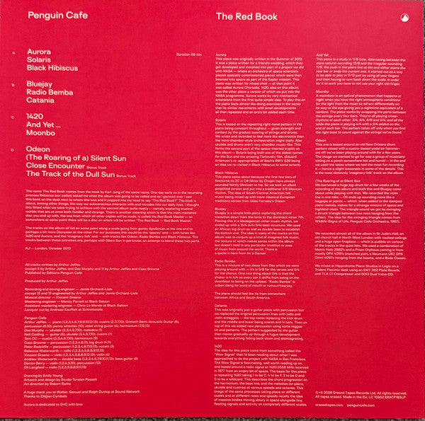 PENGUIN CAFE - RED BOOK (TRANSLUCENT VINYL/2LP)