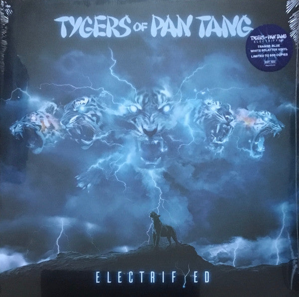 TYGERS OF PAN TANG - ELECTRIFYED (TRANSPARENT BLUE W/ WHITE SPLATTER VINYL)