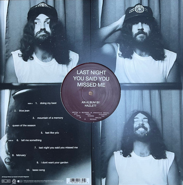 HAZLETT - LAST NIGHT YOU SAID YOU MISSED ME (RED & BLACK VINYL/140G)