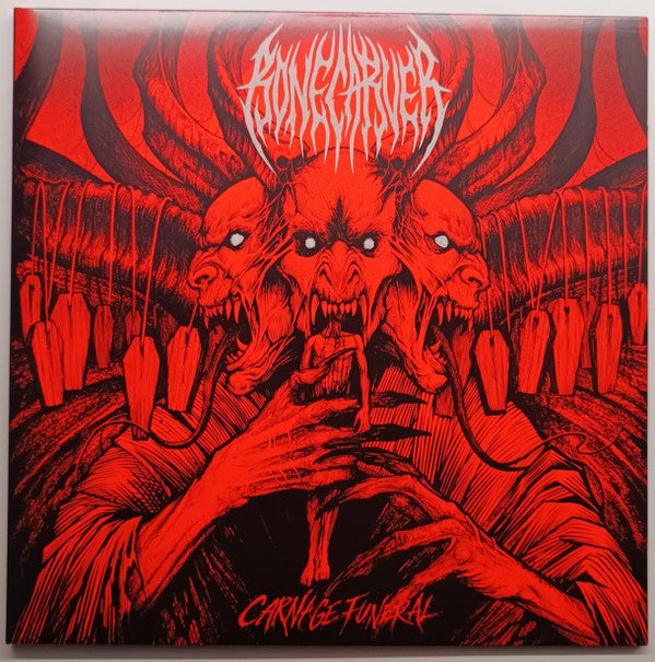 BONECARVER - CARNAGE FUNERAL (RED/BLACK SPLATTER FADE VINYL)