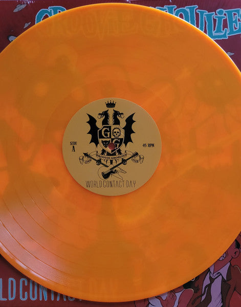 GROOVIE GHOULIES - WORLD CONTACT DAY (NEON YELLOW & NEON ORANGE GALAXY VINYL)