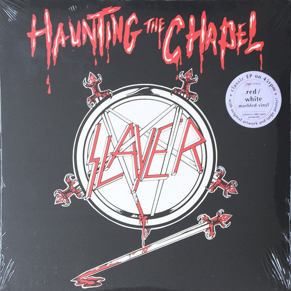 SLAYER - HAUNTING THE CHAPEL (RED & WHITE MARBLED VINYL)