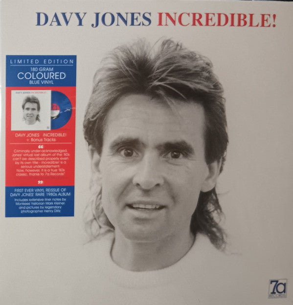 JONES,DAVY - INCREDIBLE! (BLUE VINYL)