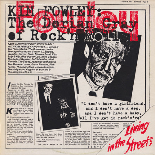 FOWLEY,KIM - LIVING IN THE STREETS