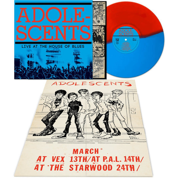 ADOLESCENTS - LIVE AT THE HOUSE OF BLUES (BLUE/RED VINYL)