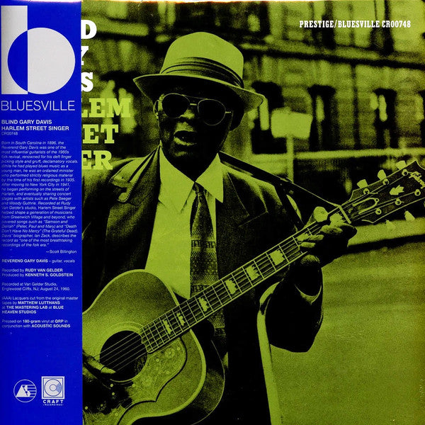 REVEREND GARY DAVIS - HARLEM STREET SINGER (BLUESVILLE ACOUSTIC SOUNDS SERIES)