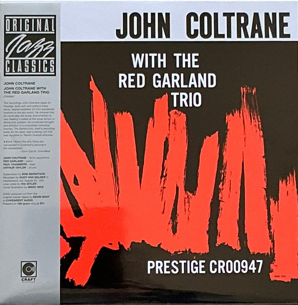 COLTRANE JOHN - JOHN COLTRANE WITH THE RED GARLAND TRIO (ORIGINAL JAZZ CLASSICS SERIES) (180G)