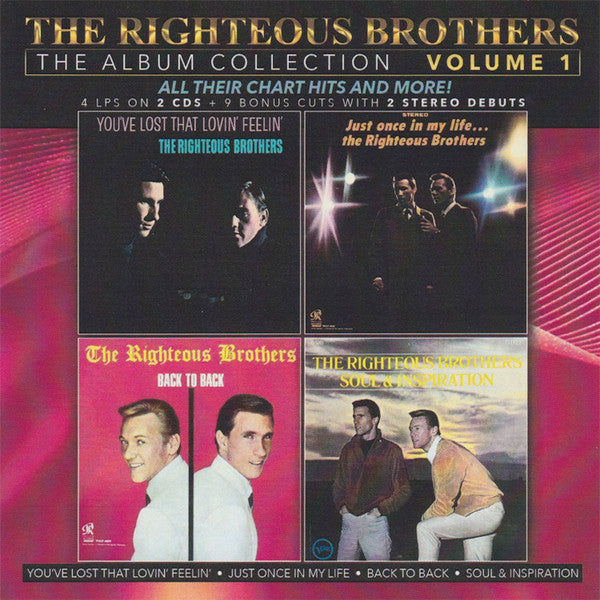 RIGHTEOUS BROTHERS - ALBUM COLLECTION VOL. 1-4 LPS ON 2 CDS/9 BONUS CUTS WITH 2 STEREO DEBUTS (2CD)