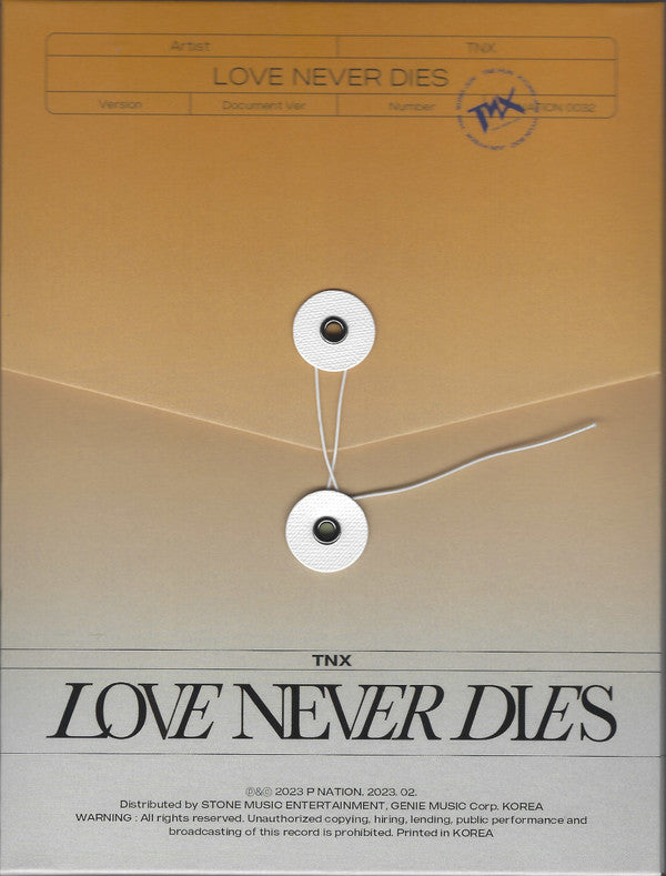 TNX - LOVE NEVER DIES (2ND MINI ALBUM)