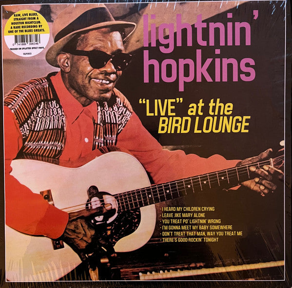 LIGHTNIN HOPKINS - LIVE AT THE BIRD LOUNGE (CLEAR/RED/YELLOW SPLATTER EFFECT VINYL)