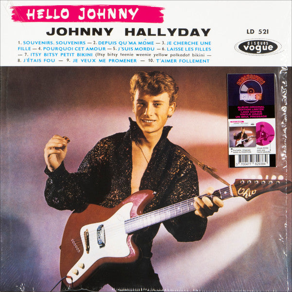 HALLYDAY,JOHNNY - HELLO JOHNNY GRAVE  (ETCHED PINK VINYL)