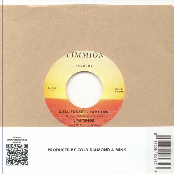 TENOR,JIMI & COLD DIAMOND & MINK - GAIA SUNSET (TRANSPARENT YELLOW 7INCH)