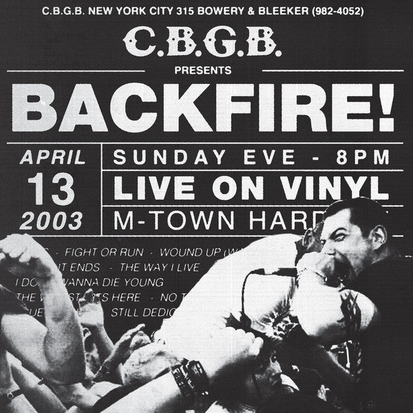 BACKFIRE! - LIVE AT CBGB (SPLATTER VINYL)