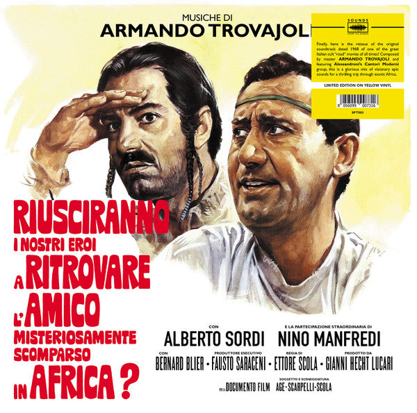 TROVAJOLI,ARMANDO - RIUSCIRANNO I NOSTRI ERO A RITROVARE L AMICO MISTERIOSAMENTE SCOMPARSO IN AFRICA? (YELLOW VINYL)