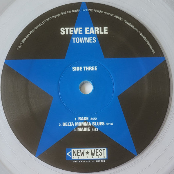 EARLE,STEVE - TOWNES (2LP/CLEAR COLOR VINYL)