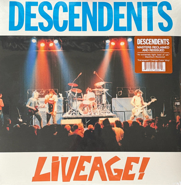 DESCENDENTS - LIVEAGE! (TRANSPARENT ORANGE VINYL)
