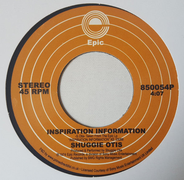 OTIS,SHUGGIE - INSPIRATION INFORMATION