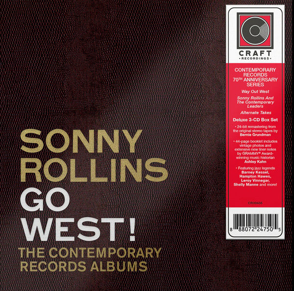 ROLLINS,SONNY - GO WEST!: THE CONTEMPORARY RECORDS ALBUMS (3CD BOXSET)