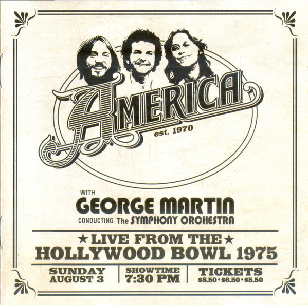 AMERICA - AMERICA: LIVE AT THE HOLLYWOOD BOWL 1975