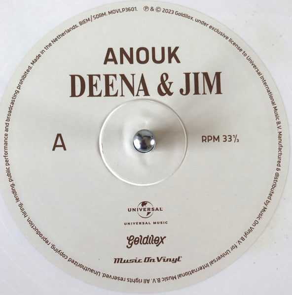 ANOUK - DEENA & JIM (2LP/LIMITED/WHITE VINYL/180G/UNIQUE PHOTOPRINT ON SIDE D)
