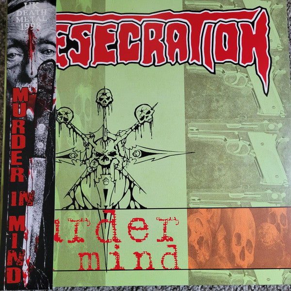 DESECRATION - MURDER IN MIND (MINT GREEN/RED SPINNER/WHITE SPLATTER VINYL)