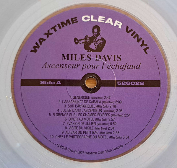 DAVIS,MILES - ACENSEUR POUR LECHAFAUD (CRYSTAL CLEAR VINYL)